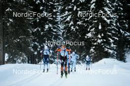 14.01.2023, Sexten, Italy (ITA): Gangs¿ S¿rum, Noora Kivikko, Chiara Caminada, (l-r)  - Ski Classics Pustertaler Ski Marathon - Sexten (ITA). www.nordicfocus.com. © Vanzetta/NordicFocus. Every downloaded picture is fee-liable.