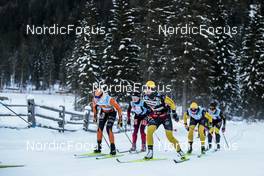 14.01.2023, Sexten, Italy (ITA): Kati Roivas, Oona Kettunen, Ida Palmberg, Frida Hallquist, (l-r)  - Ski Classics Pustertaler Ski Marathon - Sexten (ITA). www.nordicfocus.com. © Vanzetta/NordicFocus. Every downloaded picture is fee-liable.