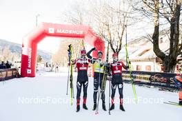 14.01.2023, Sexten, Italy (ITA): Andreas Nygaard, Emil Persson, Kasper Stadaas, (l-r)  - Ski Classics Pustertaler Ski Marathon - Sexten (ITA). www.nordicfocus.com. © Vanzetta/NordicFocus. Every downloaded picture is fee-liable.