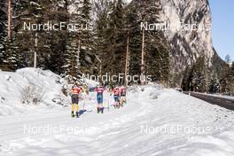 14.01.2023, Sexten, Italy (ITA): Herman Paus, Chris Jespersen, Stian Hoelgaard, (l-r)  - Ski Classics Pustertaler Ski Marathon - Sexten (ITA). www.nordicfocus.com. © Vanzetta/NordicFocus. Every downloaded picture is fee-liable.