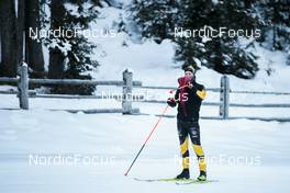 14.01.2023, Sexten, Italy (ITA): Athlete warming up   - Ski Classics Pustertaler Ski Marathon - Sexten (ITA). www.nordicfocus.com. © Vanzetta/NordicFocus. Every downloaded picture is fee-liable.