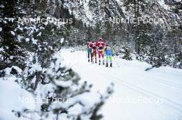 14.01.2023, Sexten, Italy (ITA): Simon Jonsson, Michael Vank, Sadurni Betriu, (l-r)  - Ski Classics Pustertaler Ski Marathon - Sexten (ITA). www.nordicfocus.com. © Vanzetta/NordicFocus. Every downloaded picture is fee-liable.
