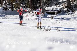 14.01.2023, Sexten, Italy (ITA): Stian Hoelgaard, Axel Jutterstroem, (l-r)  - Ski Classics Pustertaler Ski Marathon - Sexten (ITA). www.nordicfocus.com. © Vanzetta/NordicFocus. Every downloaded picture is fee-liable.