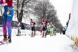 15.01.2023, Niederdorf, Italy (ITA): Capelli Marino (SUI), Elmose Sune (DEN), Toft Bjorn (DEN), (l-r)  - Ski Classics Prato Piazza Mountain Challenge - Niederdorf (ITA). www.nordicfocus.com. © Vanzetta/NordicFocus. Every downloaded picture is fee-liable.