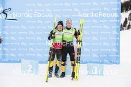 15.01.2023, Niederdorf, Italy (ITA): Dahl Ida (SWE), Buskqvist Alfred (SWE), (l-r)  - Ski Classics Prato Piazza Mountain Challenge - Niederdorf (ITA). www.nordicfocus.com. © Vanzetta/NordicFocus. Every downloaded picture is fee-liable.