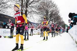 15.01.2023, Niederdorf, Italy (ITA): Ekloef Johannes (SWE), Vesterheim Magnus (NOR), Paus Herman (NOR), Syrstad Torleif (NOR), Johansson Marcus (SWE), (l-r)  - Ski Classics Prato Piazza Mountain Challenge - Niederdorf (ITA). www.nordicfocus.com. © Vanzetta/NordicFocus. Every downloaded picture is fee-liable.