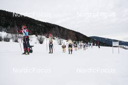 15.01.2023, Niederdorf, Italy (ITA): Fleten Emilie (NOR), Slind Astrid ¯yre (NOR), Elebro Sofie (SWE), Roivas Kati (FIN), Heiskanen Heli (FIN), (l-r)  - Ski Classics Prato Piazza Mountain Challenge - Niederdorf (ITA). www.nordicfocus.com. © Vanzetta/NordicFocus. Every downloaded picture is fee-liable.