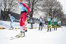 15.01.2023, Niederdorf, Italy (ITA): Schmidhofer Anna (AUT), Jackson Ella (AUS), Sollien Hulbak Guri (NOR), (l-r)  - Ski Classics Prato Piazza Mountain Challenge - Niederdorf (ITA). www.nordicfocus.com. © Vanzetta/NordicFocus. Every downloaded picture is fee-liable.