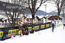 15.01.2023, Niederdorf, Italy (ITA): Hedenstroem Karolina (SWE), Larsson Jenny (SWE), Dahl Ida (SWE), Fleten Emilie (NOR), (l-r)  - Ski Classics Prato Piazza Mountain Challenge - Niederdorf (ITA). www.nordicfocus.com. © Vanzetta/NordicFocus. Every downloaded picture is fee-liable.