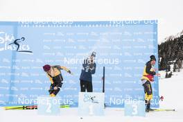15.01.2023, Niederdorf, Italy (ITA): Fleten Emilie (NOR), Slind Astrid Oyre (NOR), Dahl Ida (SWE), (l-r)  - Ski Classics Prato Piazza Mountain Challenge - Niederdorf (ITA). www.nordicfocus.com. © Vanzetta/NordicFocus. Every downloaded picture is fee-liable.