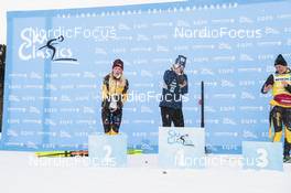 15.01.2023, Niederdorf, Italy (ITA): Fleten Emilie (NOR), Slind Astrid Oyre (NOR), Dahl Ida (SWE), (l-r)  - Ski Classics Prato Piazza Mountain Challenge - Niederdorf (ITA). www.nordicfocus.com. © Vanzetta/NordicFocus. Every downloaded picture is fee-liable.