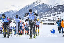 21.01.2023, Zuoz Switzerland (SUI): Magnus Vesterheim (NOR), Petter Northug (NOR), Tord Asle Gjerdalen (NOR), (l-r) - Ski Classics La Diagonela, Zuoz (SUI). www.nordicfocus.com. © Reichert/NordicFocus. Every downloaded picture is fee-liable.