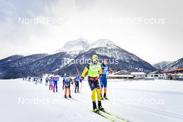 21.01.2023, Zuoz Switzerland (SUI): Alfred Buskqvist (SWE), Chris Andre Jespersen (NOR), (l-r) - Ski Classics La Diagonela, Zuoz (SUI). www.nordicfocus.com. © Reichert/NordicFocus. Every downloaded picture is fee-liable.