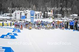 21.01.2023, Zuoz Switzerland (SUI): feature: Start of womens race - Ski Classics La Diagonela, Zuoz (SUI). www.nordicfocus.com. © Reichert/NordicFocus. Every downloaded picture is fee-liable.