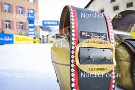 21.01.2023, Zuoz Switzerland (SUI): feature: ÒLa DiagonelaÓ bell for winners - Ski Classics La Diagonela, Zuoz (SUI). www.nordicfocus.com. © Reichert/NordicFocus. Every downloaded picture is fee-liable.