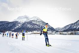 21.01.2023, Zuoz Switzerland (SUI): Torgeir Sulen Hovland (NOR), Emil Persson (SWE), (l-r) - Ski Classics La Diagonela, Zuoz (SUI). www.nordicfocus.com. © Reichert/NordicFocus. Every downloaded picture is fee-liable.