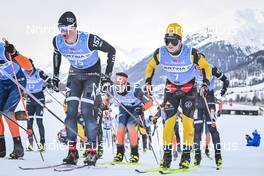 21.01.2023, Zuoz Switzerland (SUI): Alvar Myhlback (SWE), Johannes Ekloef (SWE), (l-r) - Ski Classics La Diagonela, Zuoz (SUI). www.nordicfocus.com. © Reichert/NordicFocus. Every downloaded picture is fee-liable.