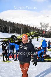 20.01.2023, Zuoz Switzerland (SUI): feature: Team Aker Dahlie, Ski Testing, staff - Ski Classics La Diagonela, Zuoz (SUI). www.nordicfocus.com. © Reichert/NordicFocus. Every downloaded picture is fee-liable.