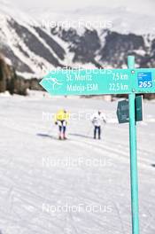 20.01.2023, Zuoz Switzerland (SUI): feature: slope sign - Ski Classics La Diagonela, Zuoz (SUI). www.nordicfocus.com. © Reichert/NordicFocus. Every downloaded picture is fee-liable.