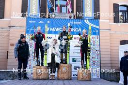 29.01.2023, Trentino, Italy (ITA): Magni Smedaas (NOR), Jenny Larsson (SWE), Anikken Gjerde Alnaes (NOR), (l-r) - Ski Classics Marcialonga, Trentino (ITA). www.nordicfocus.com. © Vanzetta/NordicFocus. Every downloaded picture is fee-liable.