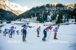 29.01.2023, Trentino, Italy (ITA): Group of racers (l-r) - Ski Classics Marcialonga, Trentino (ITA). www.nordicfocus.com. © Vanzetta/NordicFocus. Every downloaded picture is fee-liable.