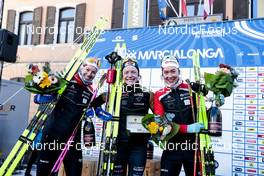 29.01.2023, Trentino, Italy (ITA): Magni Smedaas (NOR), Jenny Larsson (SWE), Anikken Gjerde Alnaes (NOR), (l-r) - Ski Classics Marcialonga, Trentino (ITA). www.nordicfocus.com. © Vanzetta/NordicFocus. Every downloaded picture is fee-liable.