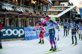 29.01.2023, Trentino, Italy (ITA): Einar Kalland-Olsen (NOR), Nils Persson (SWE), (l-r) - Ski Classics Marcialonga, Trentino (ITA). www.nordicfocus.com. © Vanzetta/NordicFocus. Every downloaded picture is fee-liable.