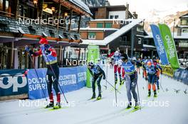 29.01.2023, Trentino, Italy (ITA): Andreas Nygaard (NOR), Petter Jr. Northug (NOR), Tord Asle Gjerdalen (NOR), (l-r) - Ski Classics Marcialonga, Trentino (ITA). www.nordicfocus.com. © Vanzetta/NordicFocus. Every downloaded picture is fee-liable.