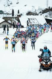 29.01.2023, Trentino, Italy (ITA): Start of MenÕs race feature - Ski Classics Marcialonga, Trentino (ITA). www.nordicfocus.com. © Vanzetta/NordicFocus. Every downloaded picture is fee-liable.