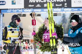 29.01.2023, Trentino, Italy (ITA): Ida Dahl (SWE), Magni Smedaas (NOR), (l-r) - Ski Classics Marcialonga, Trentino (ITA). www.nordicfocus.com. © Vanzetta/NordicFocus. Every downloaded picture is fee-liable.