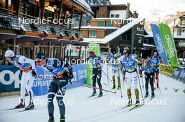 29.01.2023, Trentino, Italy (ITA): Anders Aukland (NOR), Joel Andersson (SWE), Morten Eide Pedersen (NOR), (l-r) - Ski Classics Marcialonga, Trentino (ITA). www.nordicfocus.com. © Vanzetta/NordicFocus. Every downloaded picture is fee-liable.
