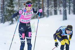 18.02.2023, Groenklitt, Sweden (SWE): Hedenstroem Karolina (SWE), Ericsson Tove (SWE), (l-r)  - Ski Classics Criterium Orsa Groenklitt - Groenklitt (SWE). www.nordicfocus.com. © Thibaut/NordicFocus. Every downloaded picture is fee-liable.