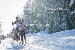 18.02.2023, Groenklitt, Sweden (SWE): Lundberg Adrian (SWE), Thele Joar (NOR), (l-r)  - Ski Classics Criterium Orsa Groenklitt - Groenklitt (SWE). www.nordicfocus.com. © Thibaut/NordicFocus. Every downloaded picture is fee-liable.