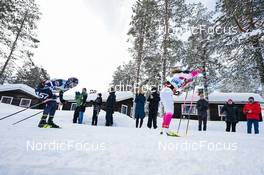 18.02.2023, Groenklitt, Sweden (SWE): Stolpe Anja (SWE), Nyfors Amanda (FIN), (l-r)  - Ski Classics Criterium Orsa Groenklitt - Groenklitt (SWE). www.nordicfocus.com. © Thibaut/NordicFocus. Every downloaded picture is fee-liable.
