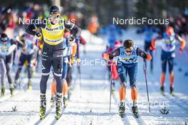18.02.2023, Groenklitt, Sweden (SWE): Persson Emil (SWE), Novak Max (SWE), (l-r)  - Ski Classics Criterium Orsa Groenklitt - Groenklitt (SWE). www.nordicfocus.com. © Thibaut/NordicFocus. Every downloaded picture is fee-liable.