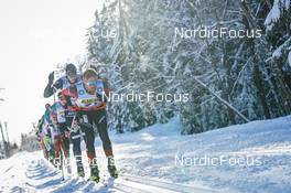 18.02.2023, Groenklitt, Sweden (SWE): Lundberg Adrian (SWE), Thele Joar (NOR), (l-r)  - Ski Classics Criterium Orsa Groenklitt - Groenklitt (SWE). www.nordicfocus.com. © Thibaut/NordicFocus. Every downloaded picture is fee-liable.