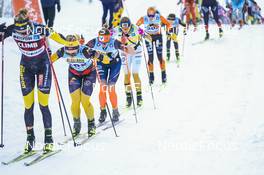 18.02.2023, Groenklitt, Sweden (SWE): Fleten Emilie (NOR), Oyre Slind Silje (NOR), (l-r)  - Ski Classics Criterium Orsa Groenklitt - Groenklitt (SWE). www.nordicfocus.com. © Thibaut/NordicFocus. Every downloaded picture is fee-liable.