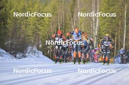 05.03.2023, Saelen-Mora, Sweden (SWE): Kasper Stadaas (NOR), Petter Stakston (NOR), Torleif Syrstad (NOR), (l-r) - Ski Classics Vasaloppet, Saelen-Mora (SWE). www.nordicfocus.com. © Reichert/NordicFocus. Every downloaded picture is fee-liable.
