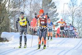05.03.2023, Saelen-Mora, Sweden (SWE): Emil Persson (SWE), Johan Hoel (NOR), (l-r) - Ski Classics Vasaloppet, Saelen-Mora (SWE). www.nordicfocus.com. © Reichert/NordicFocus. Every downloaded picture is fee-liable.