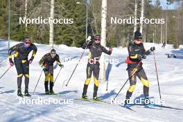 04.03.2023, Saelen-Mora, Sweden (SWE): Torgeir Sulen Hovland (NOR), Eddie Edstroem (SWE), Ida Dahl (SWE), Frida Hallquist (SWE), (l-r) - Ski Classics Vasaloppet, Saelen-Mora (SWE). www.nordicfocus.com. © Reichert/NordicFocus. Every downloaded picture is fee-liable.