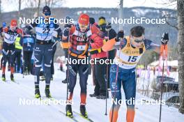 05.03.2023, Saelen-Mora, Sweden (SWE): Runar Skaug Mathisen (NOR), Johan Hoel (NOR), (l-r) - Ski Classics Vasaloppet, Saelen-Mora (SWE). www.nordicfocus.com. © Reichert/NordicFocus. Every downloaded picture is fee-liable.
