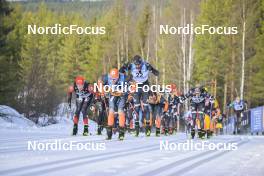 05.03.2023, Saelen-Mora, Sweden (SWE): Kasper Stadaas (NOR), Petter Stakston (NOR), Runar Skaug Mathisen (NOR), Torleif Syrstad (NOR), (l-r) - Ski Classics Vasaloppet, Saelen-Mora (SWE). www.nordicfocus.com. © Reichert/NordicFocus. Every downloaded picture is fee-liable.