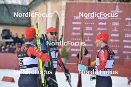 05.03.2023, Saelen-Mora, Sweden (SWE): Oskar Kardin (SWE), Andreas Nygaard (NOR), Kasper Stadaas (NOR), (l-r) - Ski Classics Vasaloppet, Saelen-Mora (SWE). www.nordicfocus.com. © Reichert/NordicFocus. Every downloaded picture is fee-liable.