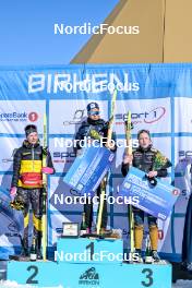 18.03.2023, Rena-Lillehammer, Norway (NOR): Ida Dahl (SWE), Astrid Oeyre Slind (NOR), Magni Smedas (NOR), (l-r) - Ski Classics Birkebeinerrennet, Rena-Lillehammer (NOR). www.nordicfocus.com. © Reichert/NordicFocus. Every downloaded picture is fee-liable.
