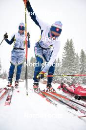 17.03.2023, Rena-Lillehammer, Norway (NOR): Gian Flurin Pfaeffli (SUI), Lauro Braendli (SUI), (l-r) - Ski Classics Birkebeinerrennet, Rena-Lillehammer (NOR) - training. www.nordicfocus.com. © Reichert/NordicFocus. Every downloaded picture is fee-liable.