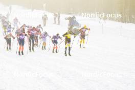 18.03.2023, Rena-Lillehammer, Norway (NOR): Jenny Larsson (SWE), Magni Smedas (NOR), Astrid Oeyre Slind (NOR), Ida Dahl (SWE), (l-r) - Ski Classics Birkebeinerrennet, Rena-Lillehammer (NOR). www.nordicfocus.com. © Reichert/NordicFocus. Every downloaded picture is fee-liable.