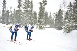 17.03.2023, Rena-Lillehammer, Norway (NOR): Lauro Braendli (SUI), Gian Flurin Pfaeffli (SUI), (l-r) - Ski Classics Birkebeinerrennet, Rena-Lillehammer (NOR) - training. www.nordicfocus.com. © Reichert/NordicFocus. Every downloaded picture is fee-liable.