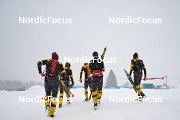 17.03.2023, Rena-Lillehammer, Norway (NOR): Johannes Ekloef (SWE), Herman Paus (NOR), Alfred Buskqvist (SWE), Emilie Fleten (NOR), Amund Riege (NOR), (l-r) - Ski Classics Birkebeinerrennet, Rena-Lillehammer (NOR) - training. www.nordicfocus.com. © Reichert/NordicFocus. Every downloaded picture is fee-liable.