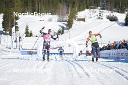 18.03.2023, Rena-Lillehammer, Norway (NOR): Karolina Hedenstroem (SWE), Anikken Gjerde Alnaes (NOR), (l-r) - Ski Classics Birkebeinerrennet, Rena-Lillehammer (NOR). www.nordicfocus.com. © Reichert/NordicFocus. Every downloaded picture is fee-liable.