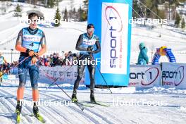 18.03.2023, Rena-Lillehammer, Norway (NOR): Max Novak (SWE), Tord Asle Gjerdalen (NOR), (l-r) - Ski Classics Birkebeinerrennet, Rena-Lillehammer (NOR). www.nordicfocus.com. © Reichert/NordicFocus. Every downloaded picture is fee-liable.